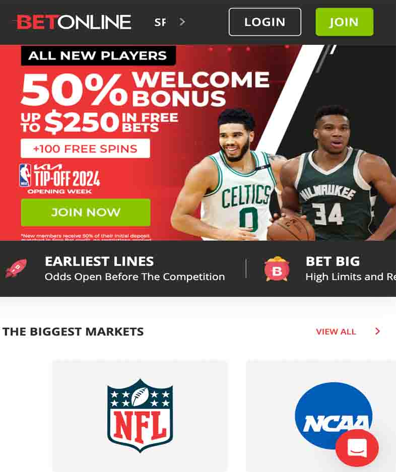 BetOnline Sports screenshot